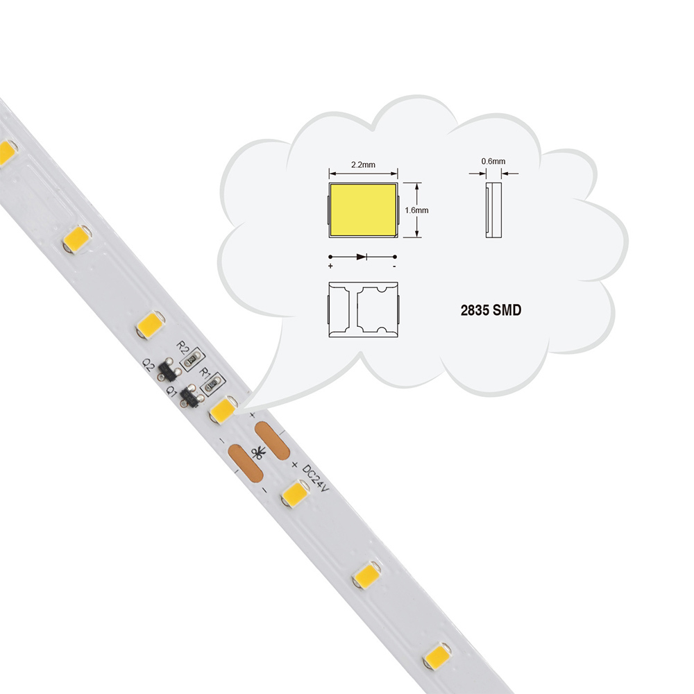 DC24V 2835SMD CRI 90 LED 64LEDs/M Flexible LED Tape Light - High-Efficiency Constant Current LED Strip Lights DC24V 2835SMD CRI 90 LED 64LEDs/M Flexible LED Tape Light - High-Efficiency Constant Current LED Strip Lights